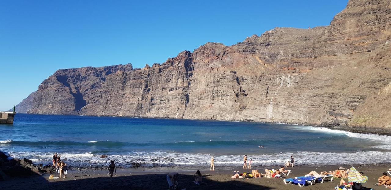 Ocean Pearl, Luxurioeses Haus, Meerblick, Grosse Sonnenterrasse, Teneriffa Sued, Los Gigantes, 600M Zum Strand, 200M Zum Ort, Ruhig Acantilado de los Gigantes Luaran gambar