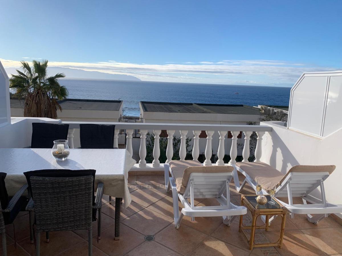 Ocean Pearl, Luxurioeses Haus, Meerblick, Grosse Sonnenterrasse, Teneriffa Sued, Los Gigantes, 600M Zum Strand, 200M Zum Ort, Ruhig Acantilado de los Gigantes Luaran gambar