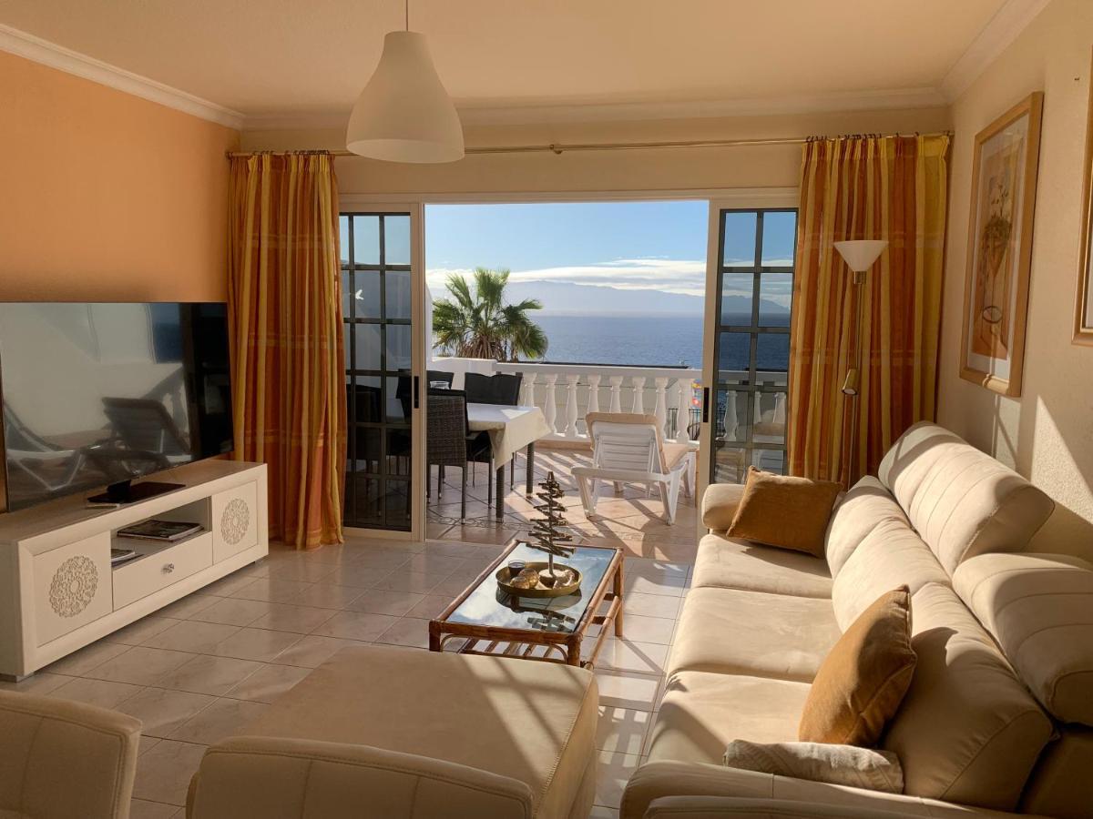 Ocean Pearl, Luxurioeses Haus, Meerblick, Grosse Sonnenterrasse, Teneriffa Sued, Los Gigantes, 600M Zum Strand, 200M Zum Ort, Ruhig Acantilado de los Gigantes Luaran gambar
